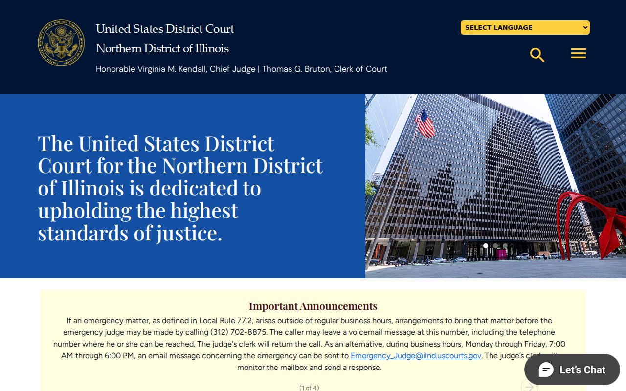 Northern District of Illinois court for Kendall County criminal history records